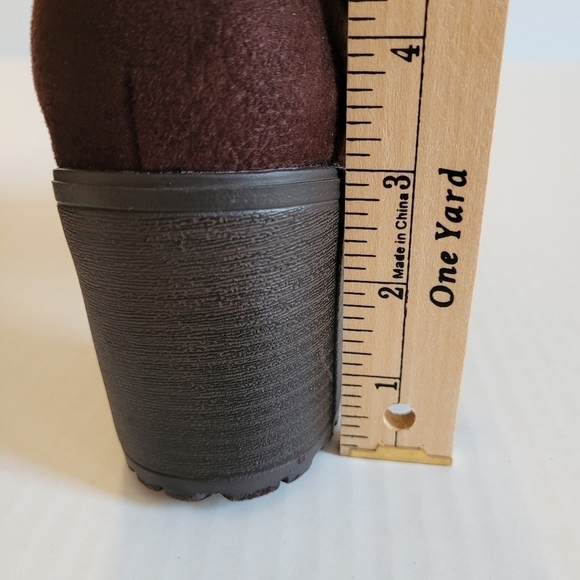 Sonoma Brown Rottweiler High Heel Moto Ankle Boots Sz 10 - Picture 8 of 9